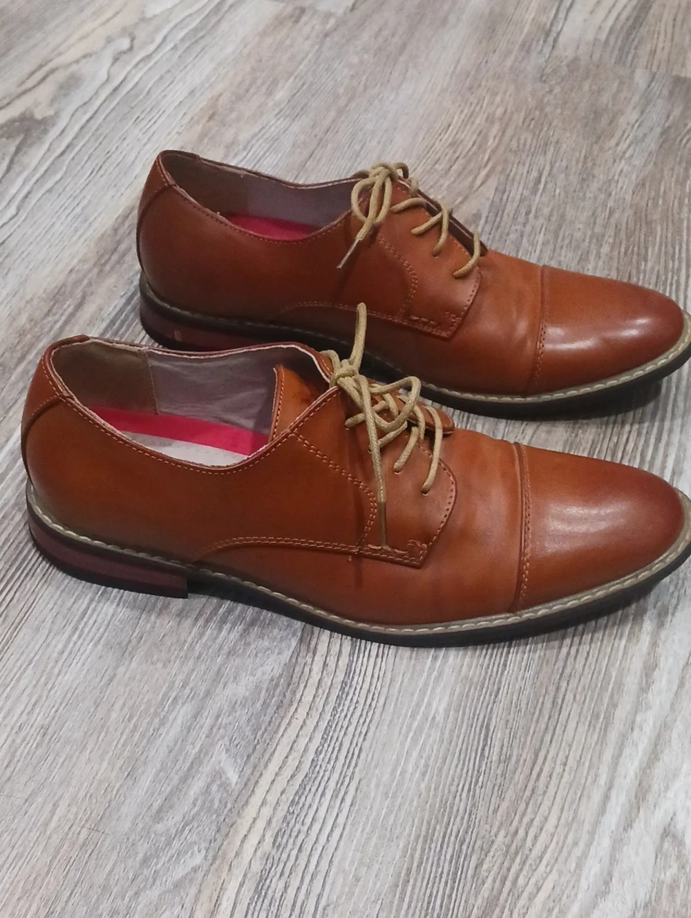 Bruno Marc Men's Prince Classic Oxford Wingtip Dress Brown